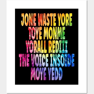 Don't Waste Your Time On Me You're Already The Voice Inside funny Tie Dye Posters and Art